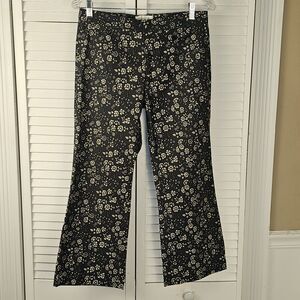 Isabel‎ Marant Etoile Black Womens Floral Print Crop Pants 36 Small 4